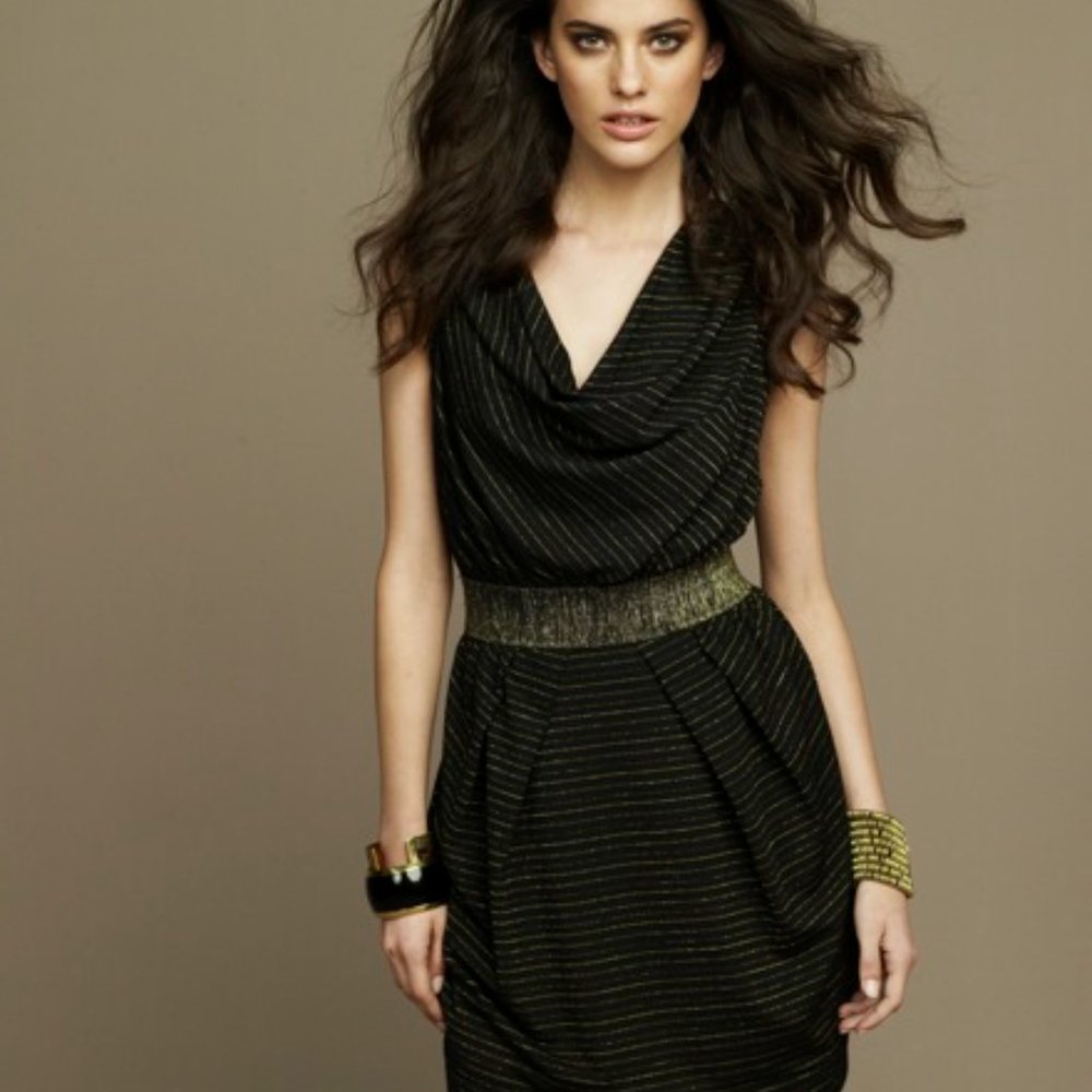 Mango women's Black & Gold dress Size S